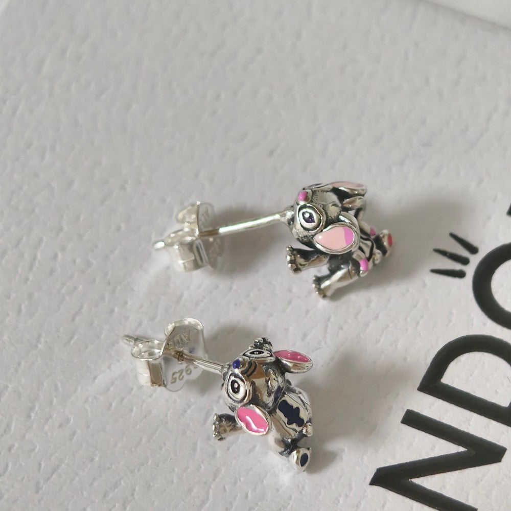 PAN Disney Stitch & Angel Stud Earrings 293741C01 Cartoon small Hypoallergenic Sterling silver Lilo