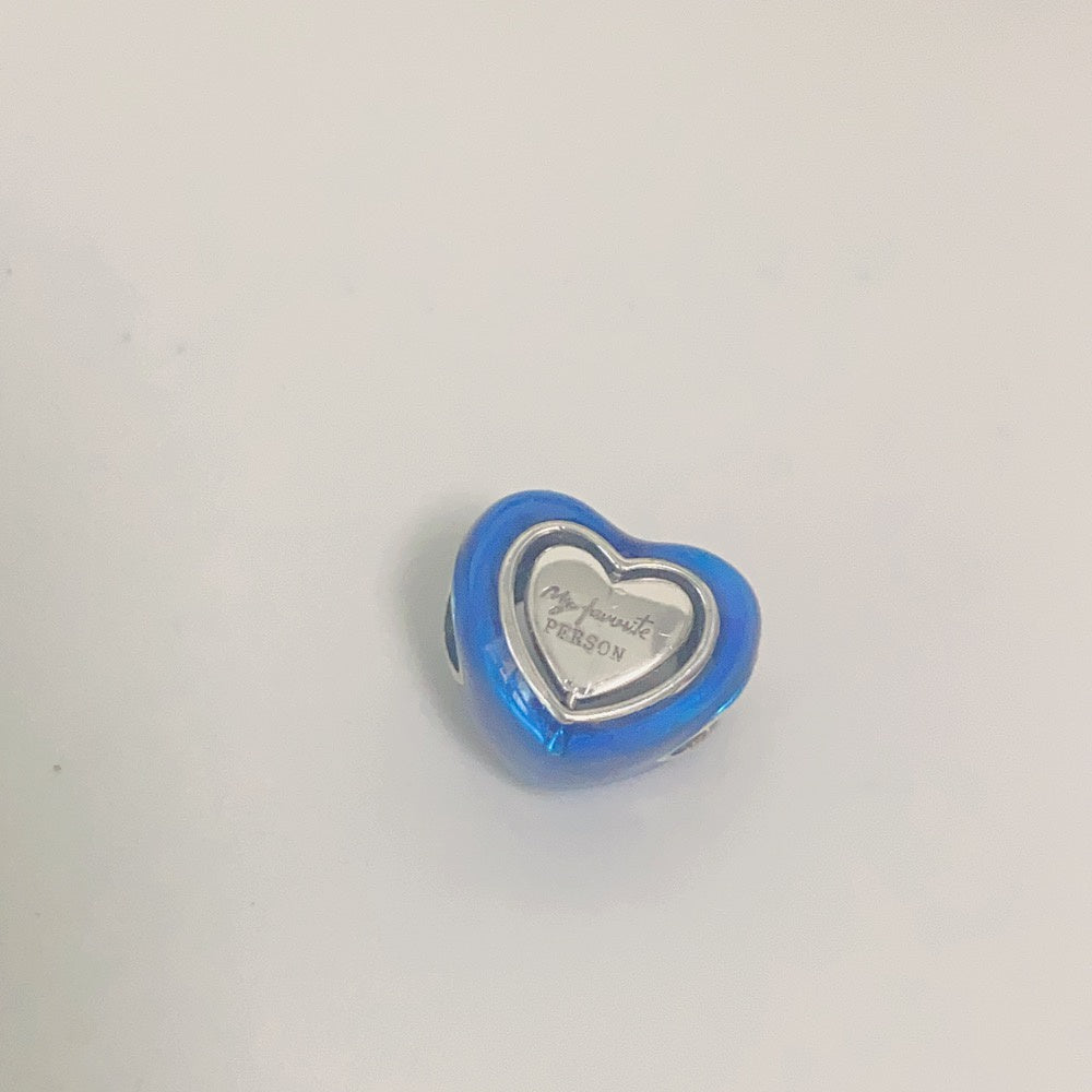 【Moments】Pan Blue Spinnable Heart Charm 792750C01 925 Silver Sterling silver My favorite PERSON