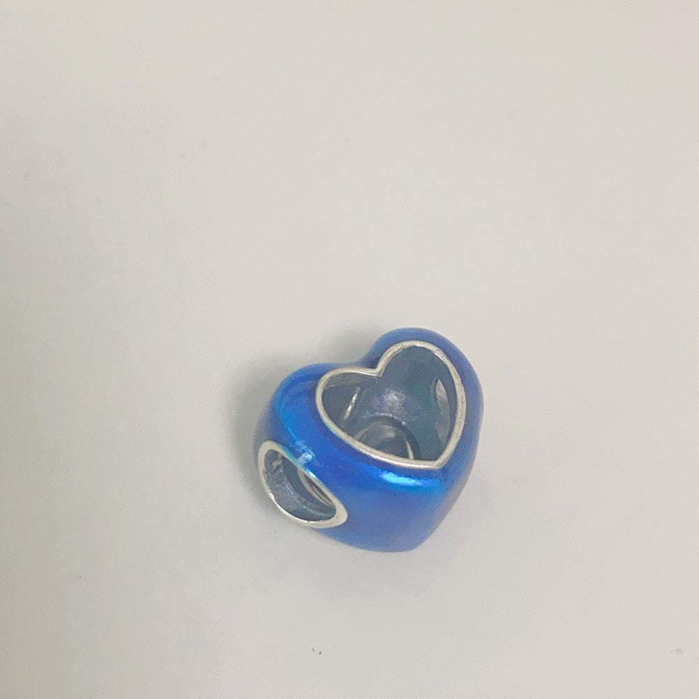 【Moments】Pan Blue Spinnable Heart Charm 792750C01 925 Silver Sterling silver My favorite PERSON