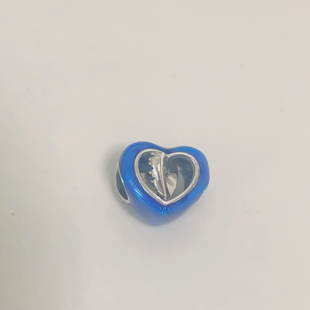 【Moments】Pan Blue Spinnable Heart Charm 792750C01 925 Silver Sterling silver My favorite PERSON