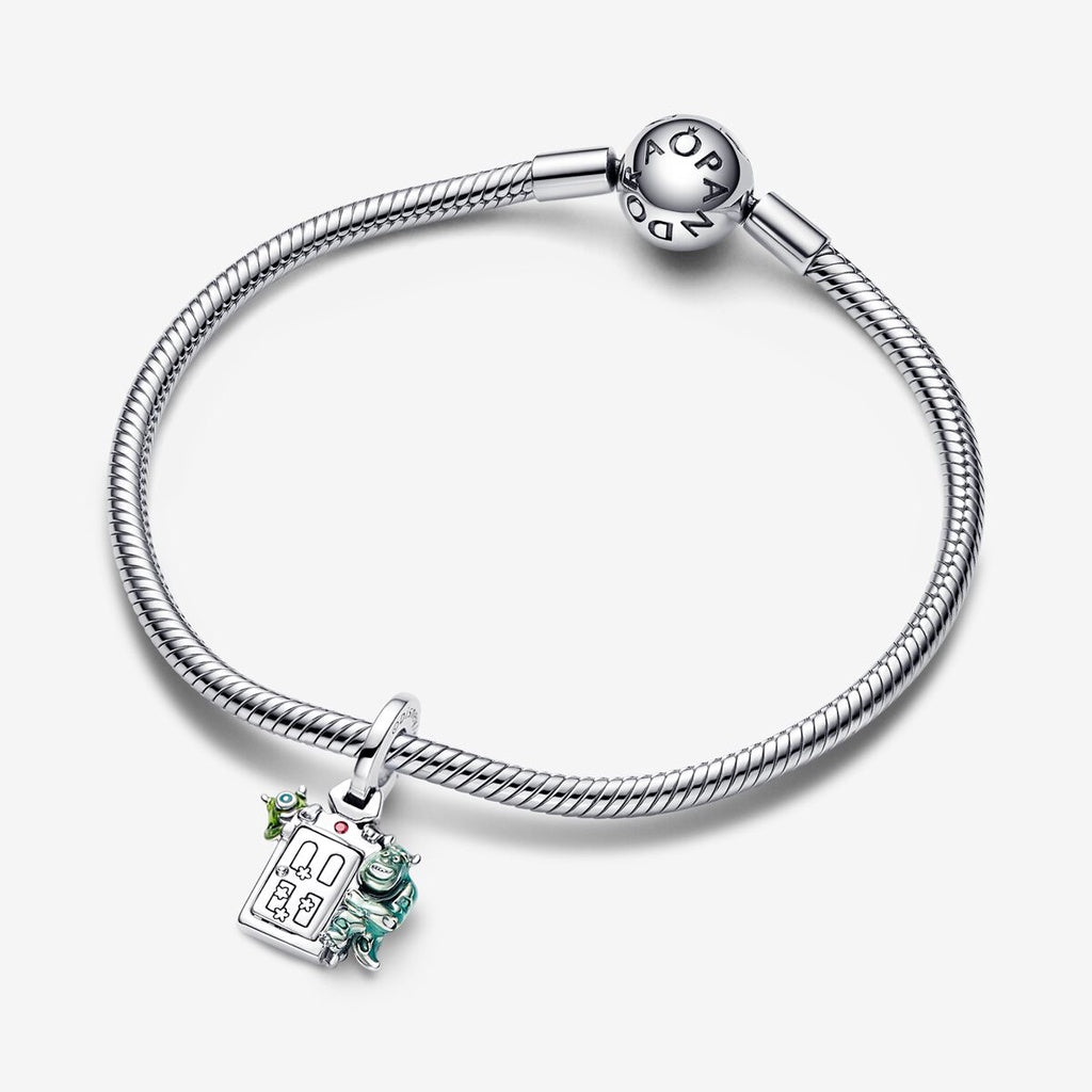 【Moments】Pan Pixar Monsters, Inc. Door Dangle Charm pendant 792758C01 925 silver film green  cartoon