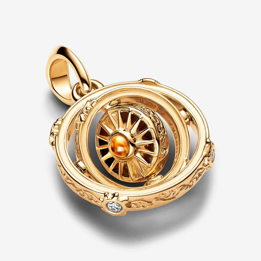 【Moments】PAN Game of Thrones Spinning Astrolabe Dangle Charm gold pendant  762971C01 cartoon