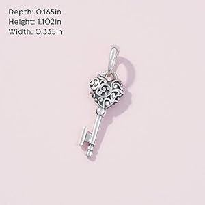 【Moments】Pan Silver Regal Key Pendant charm 397725 925 Silver