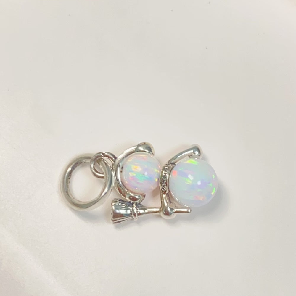 【Moments】Pan Opalescent Snowman Dangle Charm 792981C01 925 silver Gold white Cartoon pandant