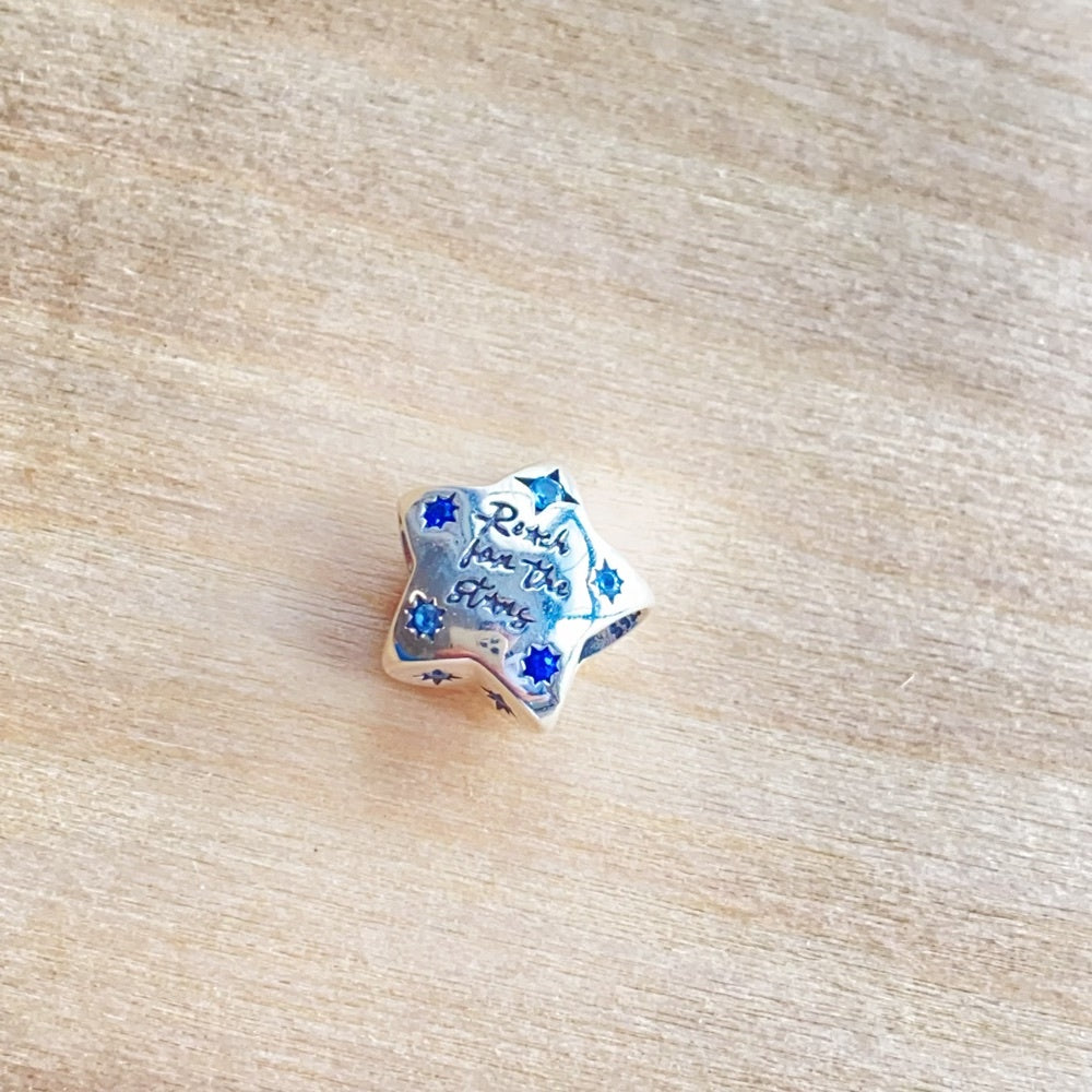 【Moments】Pan Bold Sparkling Star Charm 792974C01 925 silver Blue