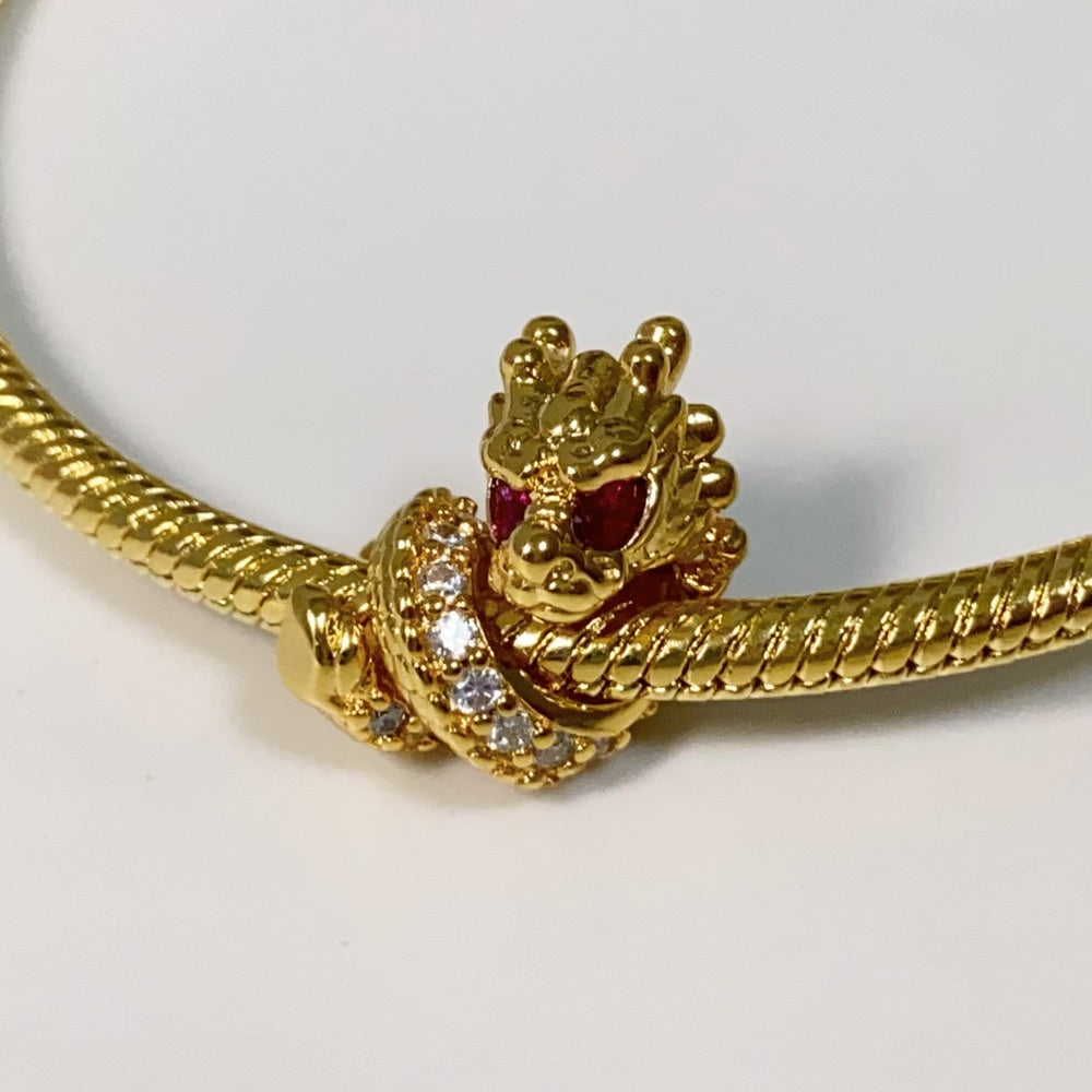 【Moments】Pan Chinese Year of the Dragon Charm 763069C01 GOLD cartoon animals