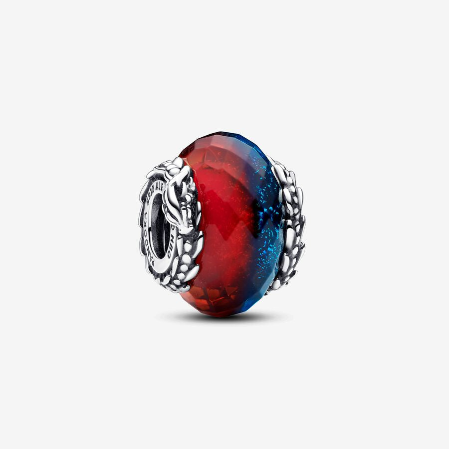 【Moments】Game of Thrones Ice & Fire Dragons Dual Murano Glass Charm 792966C00 Multicolour 925 silver