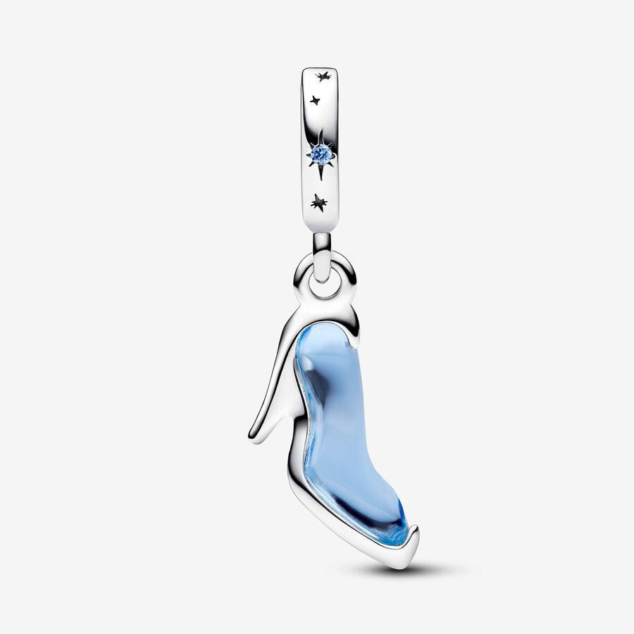 【Moments】Disney Cinderella's Glass Slipper Dangle Charm Blue Pendant 793071C01 glass slippers