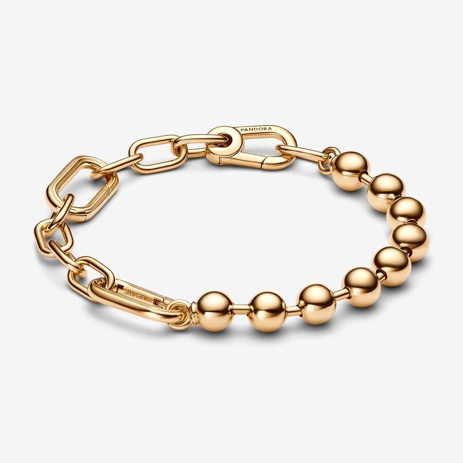 【ME】【ESSENCE】PAN ME Metal Bead & Link Chain Bracelet  562793C00 gold