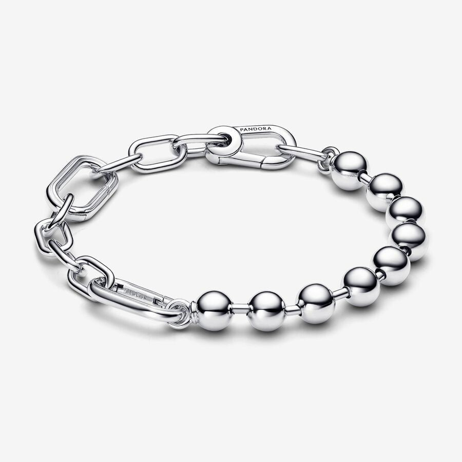 【ME】【ESSENCE】Pan ME Metal Bead & Link Chain Bracelet 592793C00 925 silver Sterling silver