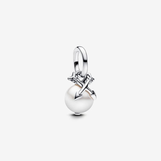 【ME/Moments】Pan Pearl & Arrows Mini Dangle Charm 793687C01 925 Silver for women pendant