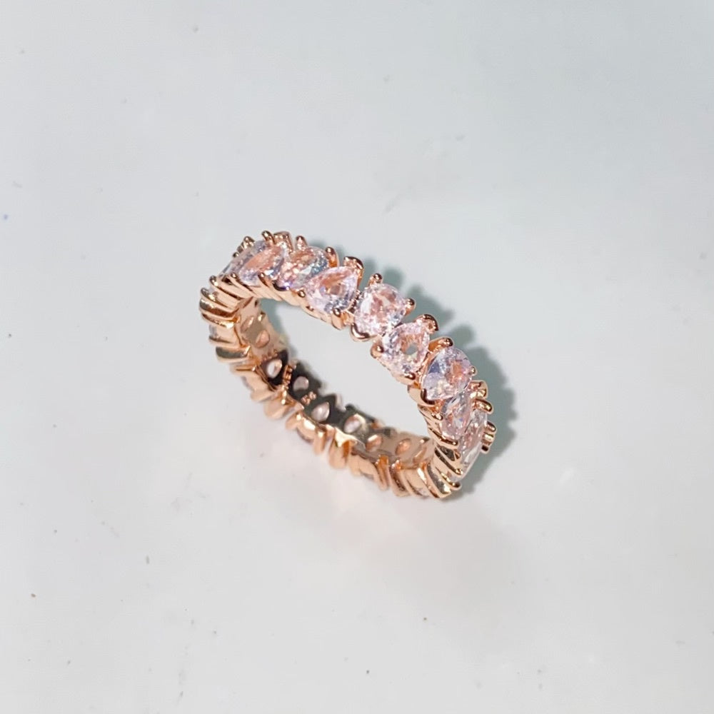 PAN Alternating Sparkling Band Ring  183021C01 rose gold diamond gold  women