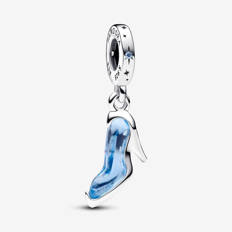 【Moments】Disney Cinderella's Glass Slipper Dangle Charm Blue Pendant 793071C01 glass slippers