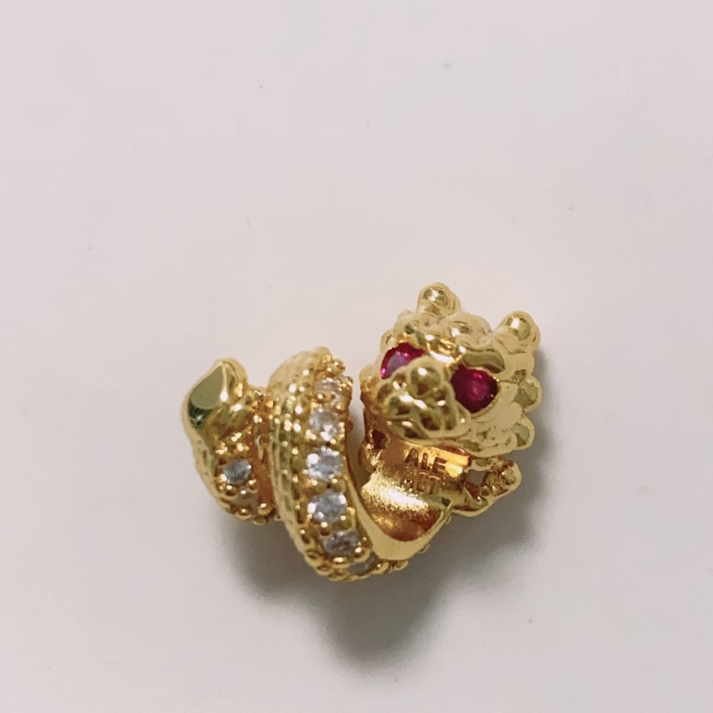 【Moments】Pan Chinese Year of the Dragon Charm 763069C01 GOLD cartoon animals