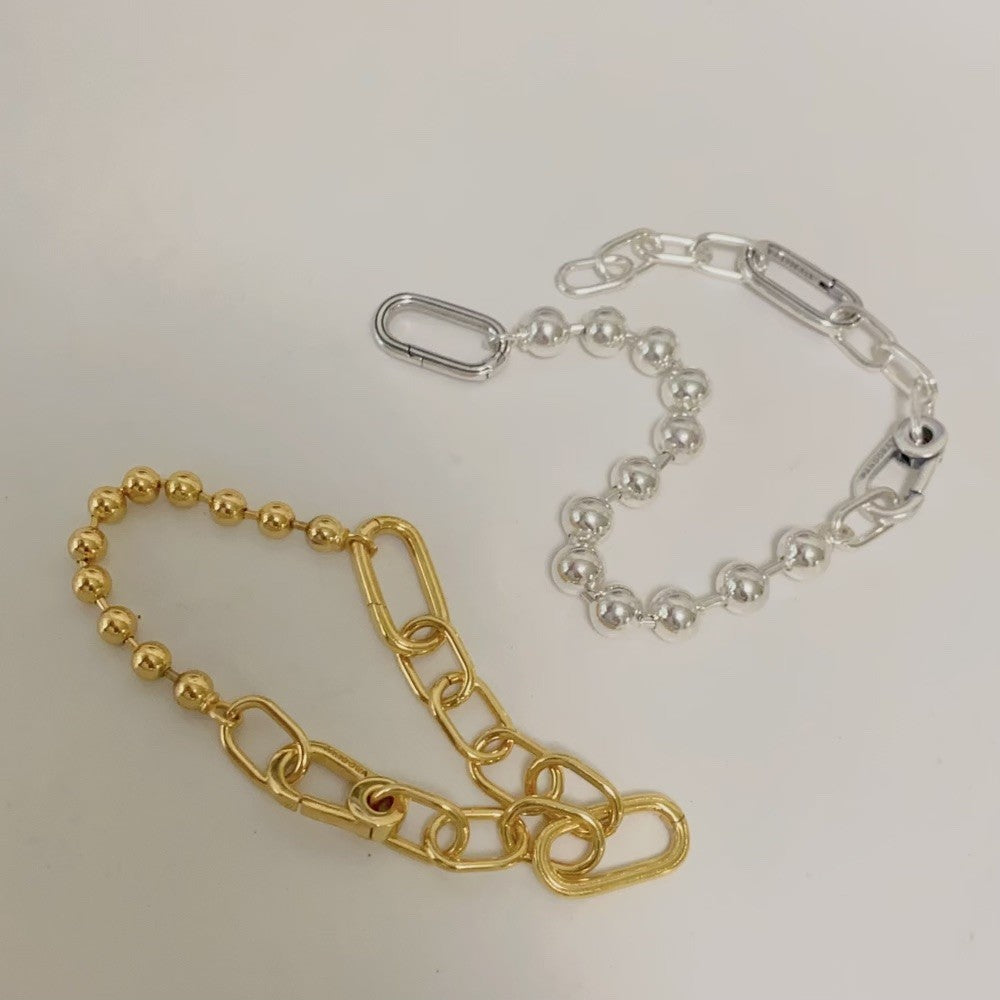 【ME】【ESSENCE】PAN ME Metal Bead & Link Chain Bracelet  562793C00 gold