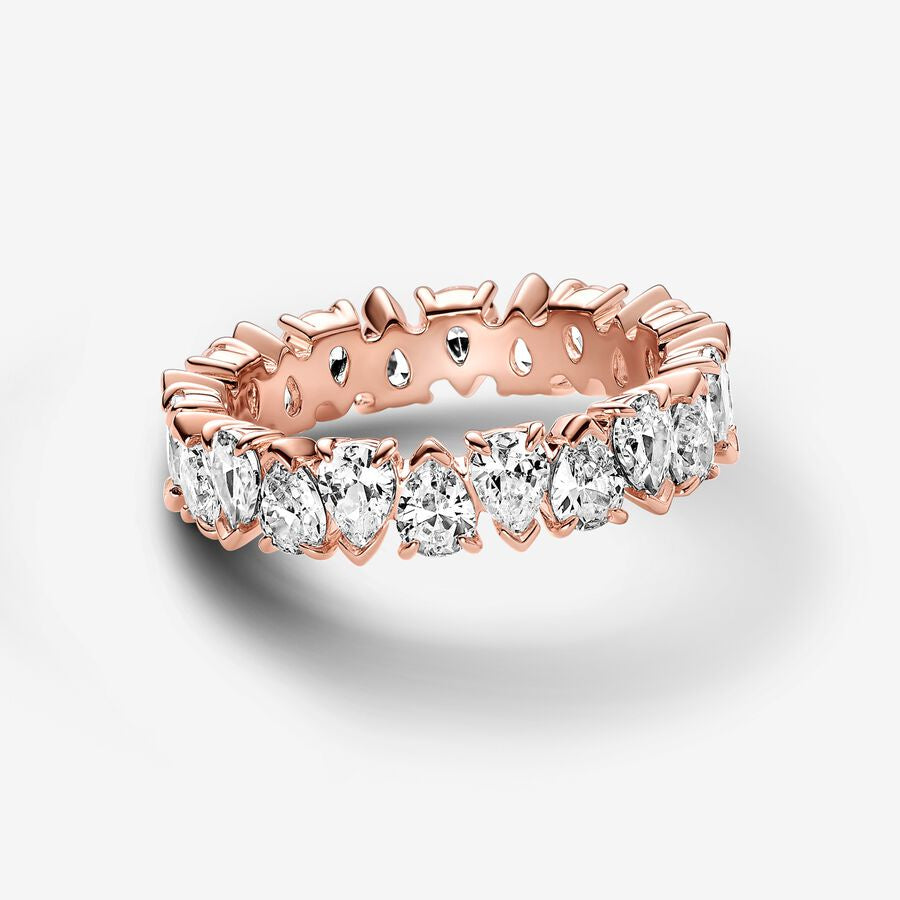 PAN Alternating Sparkling Band Ring  183021C01 rose gold diamond gold  women