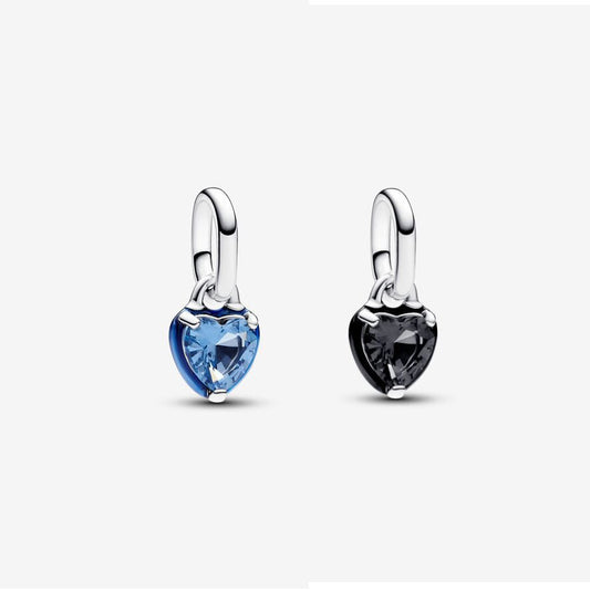 【ME】【Moments】Pan Blue/Black Chakra Heart Mini Dangle Charm 793042C02 793042C01 pendant