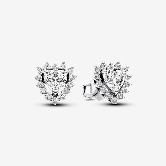 PAN Sparkling Heart Halo Stud Earrings  293097C01  heart-shaped  Sterling silver 925 silver