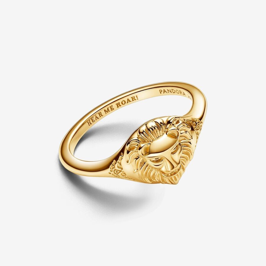 Pan Game of Thrones ''HEAR ME ROAR" Lannister Lion Ring gold 163139C00 gold big ring for men women