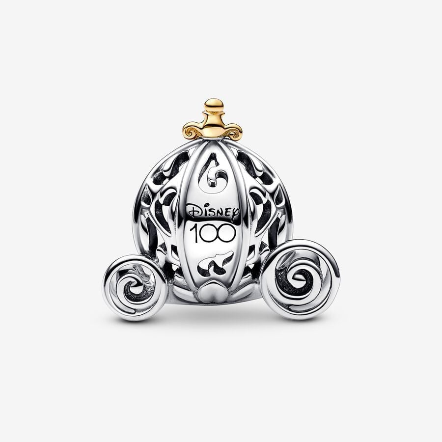 【Moments】 Pan Cinderella's Enchanted Carriage Lab-grown Diamond Charm 792553C01 two-tone 925 silver