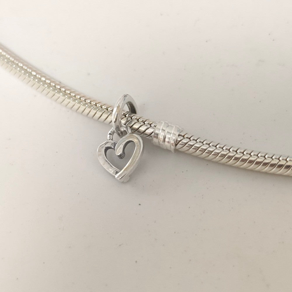 【ME】【Moments】Pan Freehand Heart Mini Dangle Charm 793048C00 925 silver Love pandant