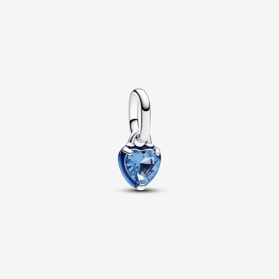 【ME】【Moments】Pan Blue/Black Chakra Heart Mini Dangle Charm 793042C02 793042C01 pendant