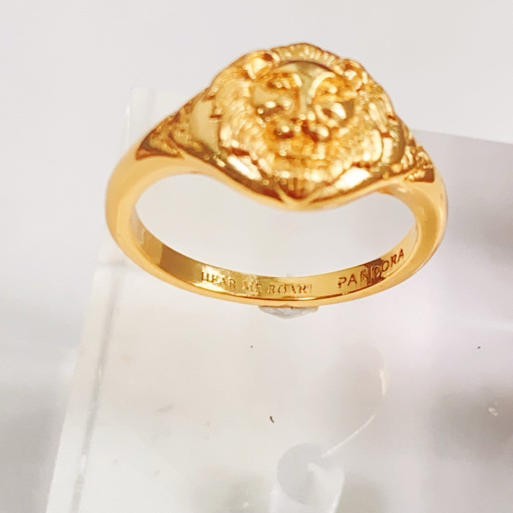 Pan Game of Thrones ''HEAR ME ROAR" Lannister Lion Ring gold 163139C00 gold big ring for men women