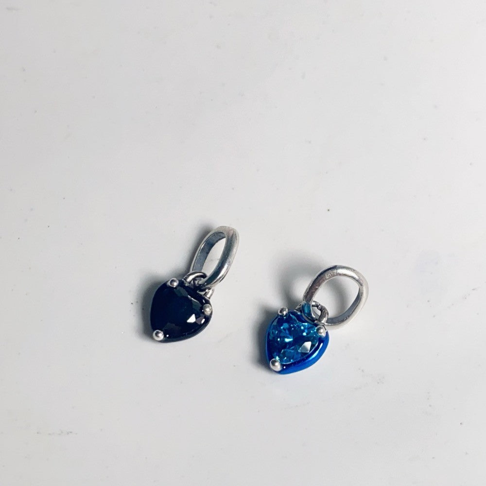 【ME】【Moments】Pan Blue/Black Chakra Heart Mini Dangle Charm 793042C02 793042C01 pendant