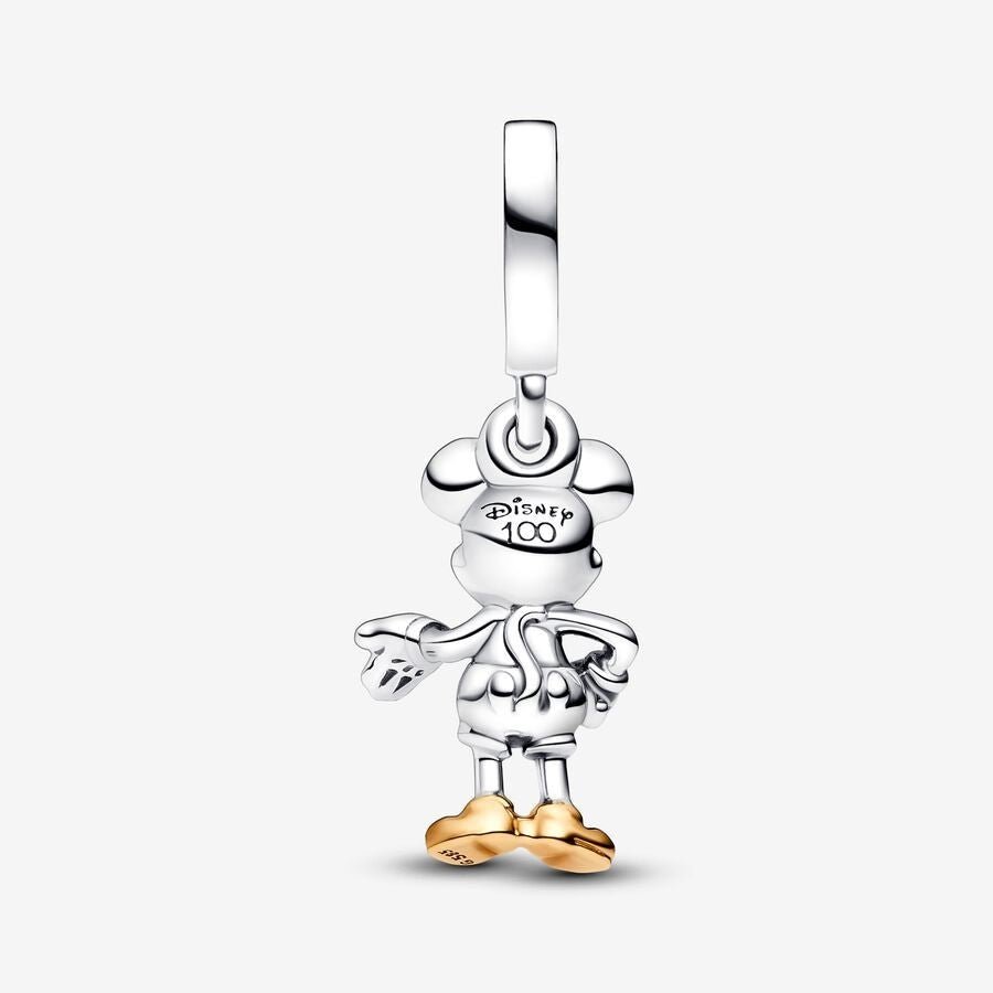 【Moments】Disney Mickey Mouse Lab-grown Diamond Dangle Charm  792812C01 two-tone 925 silver pendant