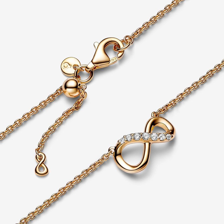 PAN Sparkling  Infinity Collier Gold Necklace 368821C01 gold Classic infinity symbol