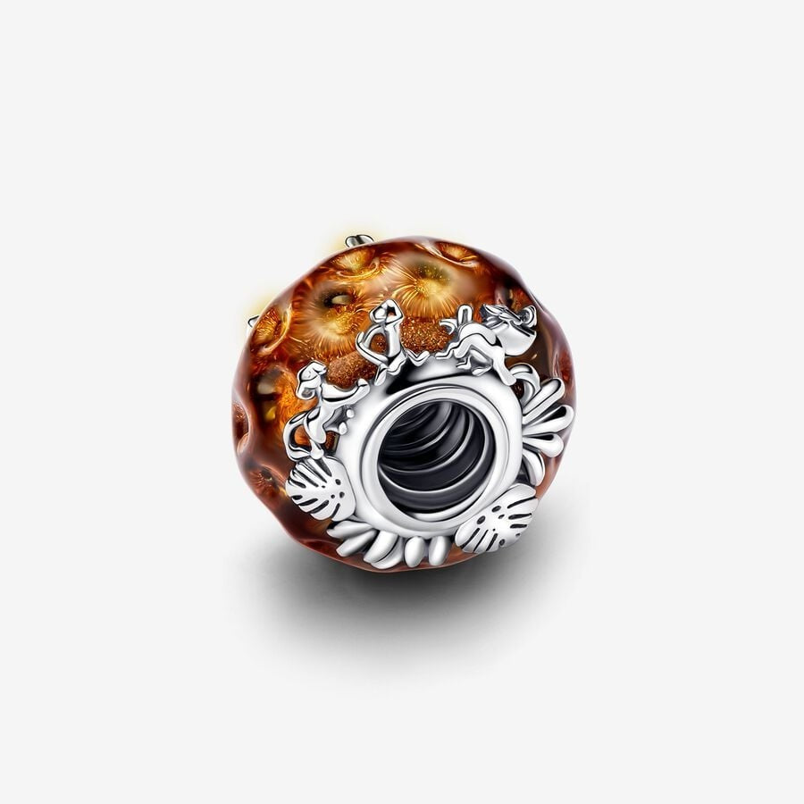 【Moments】PAN The Lion King Murano Glass Charm 793252C00 brown Glass 925 silver Orange