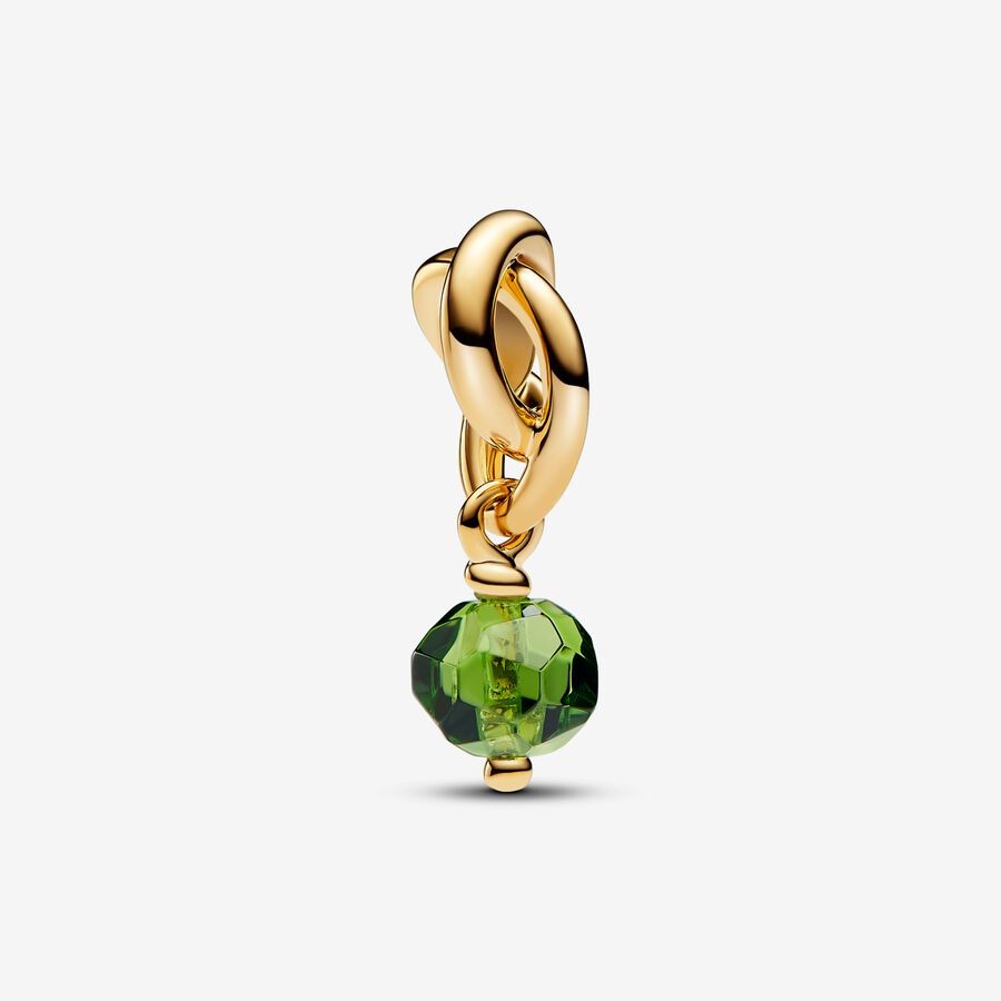 【ME/Moments】PAN Gold Eternity Circle Dangle Charm Pink red blue Green Lucky birthday Birthstones