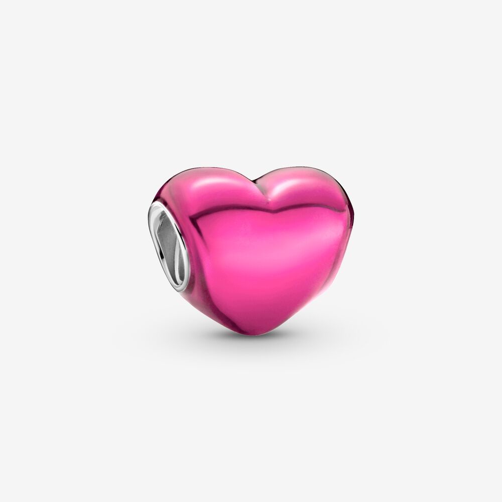 【Moments】Pan Metallic Red Heart Charm purple  Sterling silver 925 silver 793337C06 pink black blue 793337C07 793337C01 793337C02 793337C03