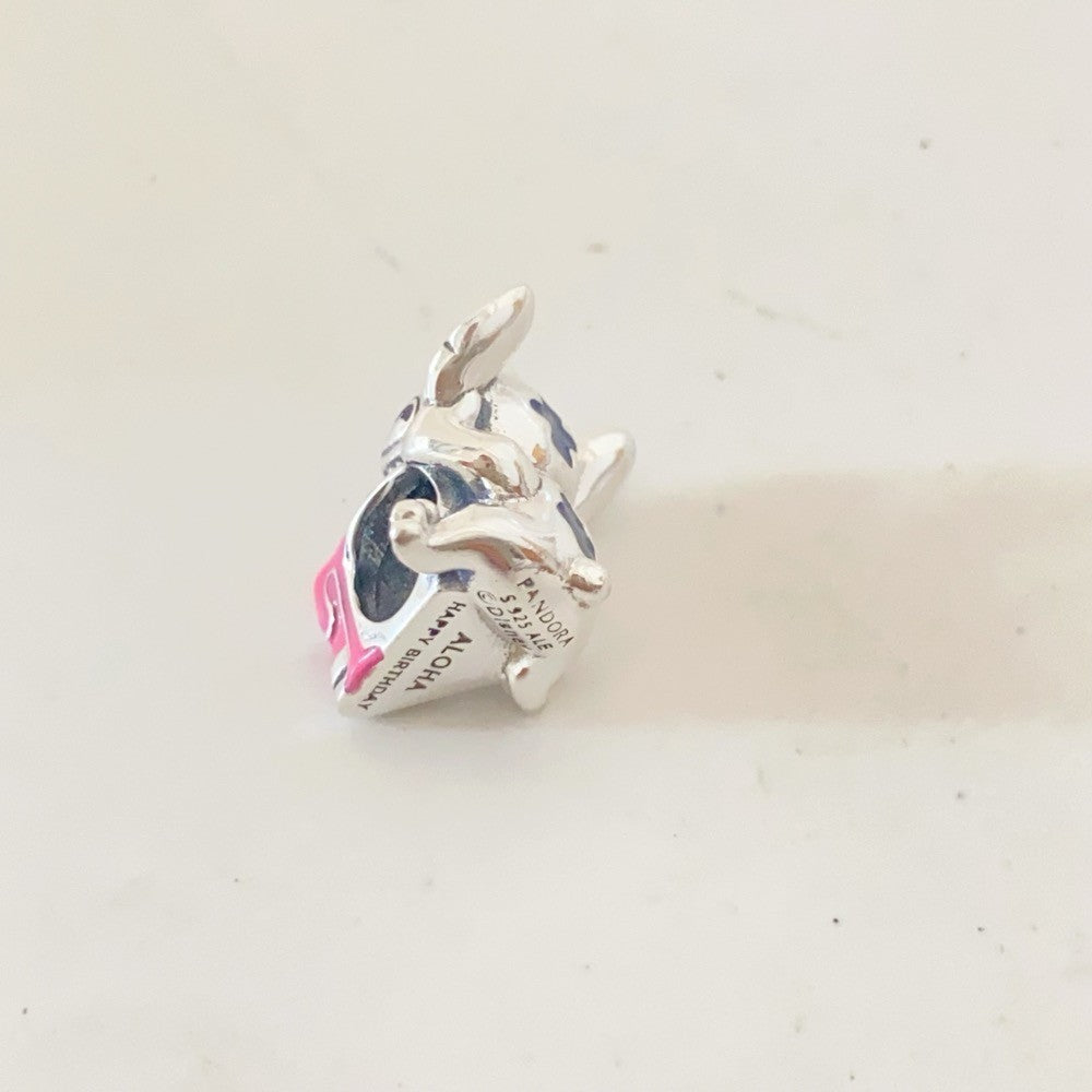 【Moments】Pan Stitch Birthday Cake Charm 793189C01 pink Cartoon 925 silver Sterling silver