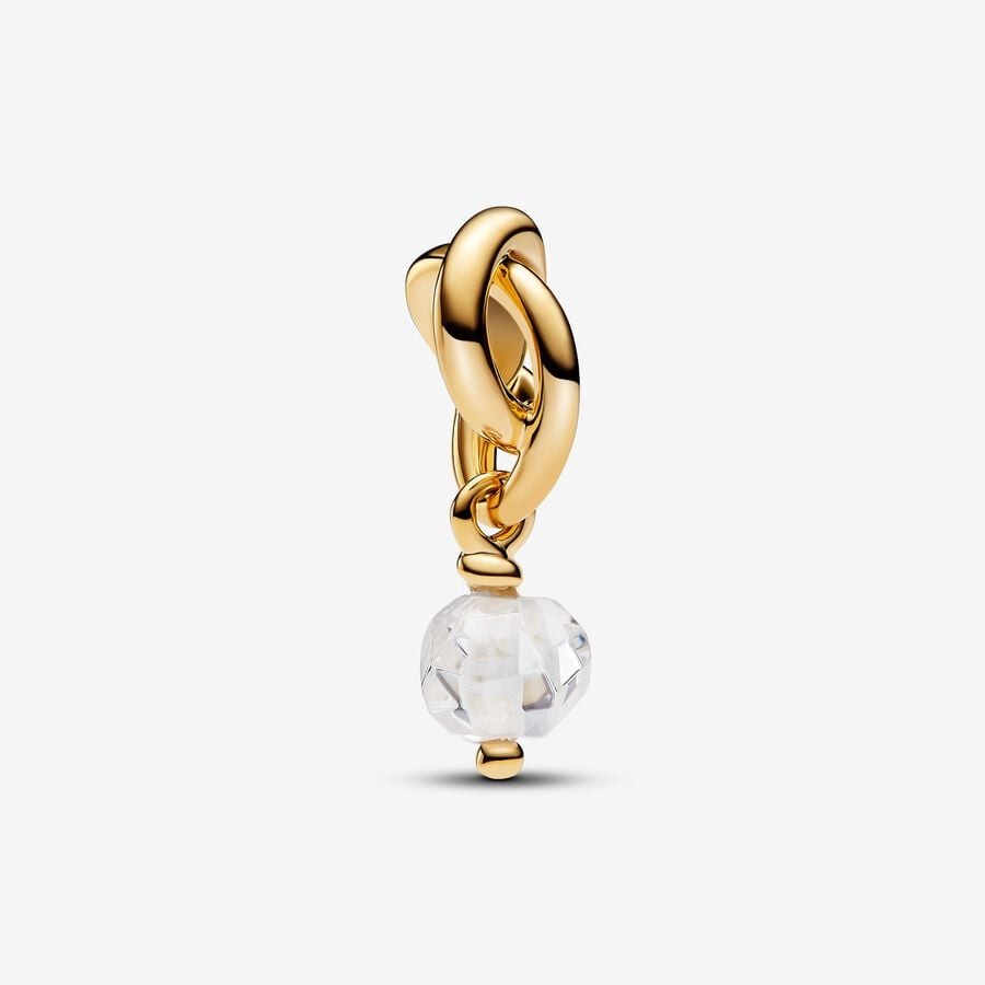 【ME/Moments】PAN Gold Eternity Circle Dangle Charm Pink red blue Green Lucky birthday Birthstones