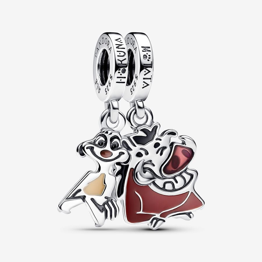 【Moments】Pan The Lion King Timon & Pumbaa Splittable Dangle Charm 793357C01 925 silver pandant 2in1