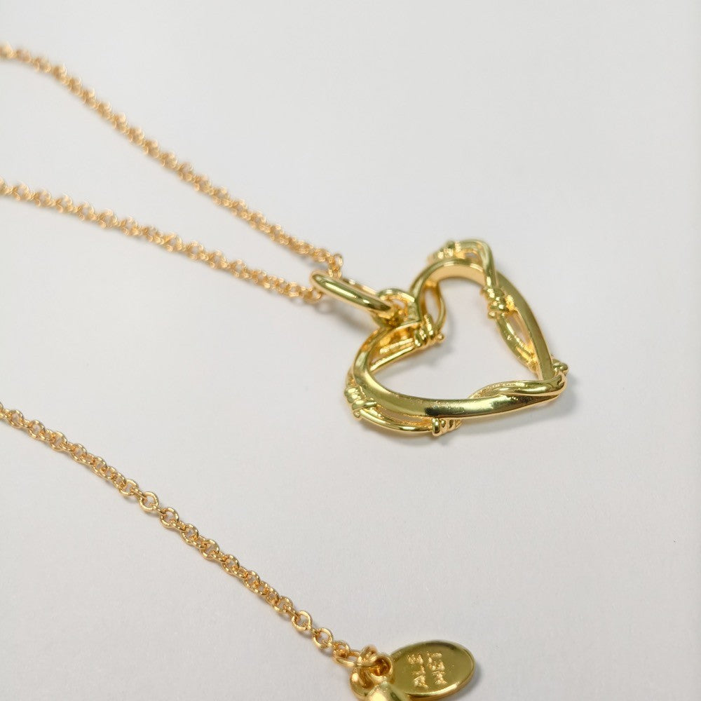 【ME/Moments】PAN Wire Heart Medallion Charm Gold 925 silver 793449C00 pendant 762526C00