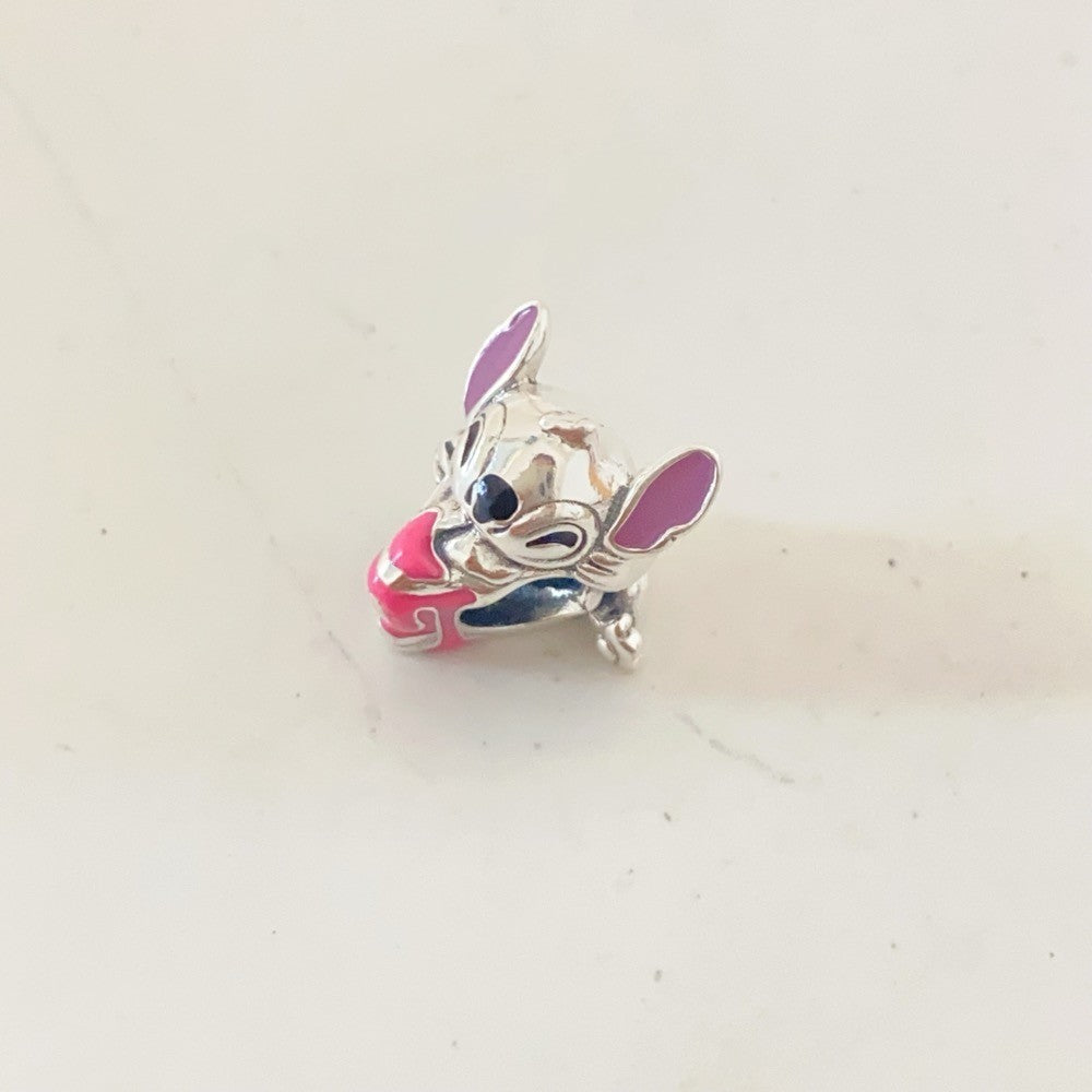 【Moments】Pan Stitch Birthday Cake Charm 793189C01 pink Cartoon 925 silver Sterling silver