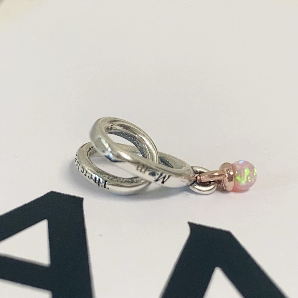 【Moments】Pan Two-tone Wrapped Heart Charm 783242C0 925 silver pink Mother's Day