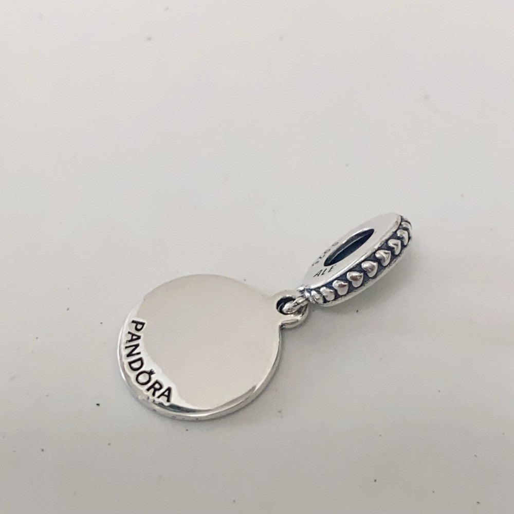 【Moments】Pan Mama Engravable Dangle Charm 793204C01 letter pendant 925 silver Sterling silver