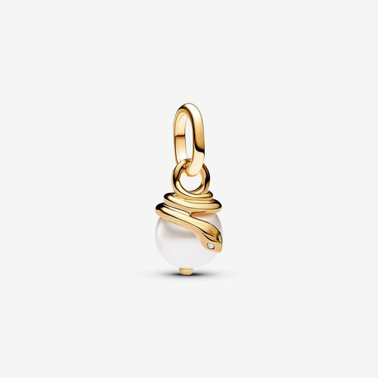 【ME/Moments】Pan Snake Pearlescent Mini Dangle Charm gold 763375C01 pendant