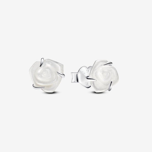 PAN White Rose in Bloom Stud Earrings 925 Sterling silver 293209C01 classic style