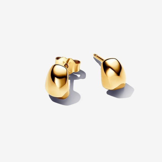 PAN Organically Shaped Stud Earrings 263298C00 gold Classic Simple personality earring small