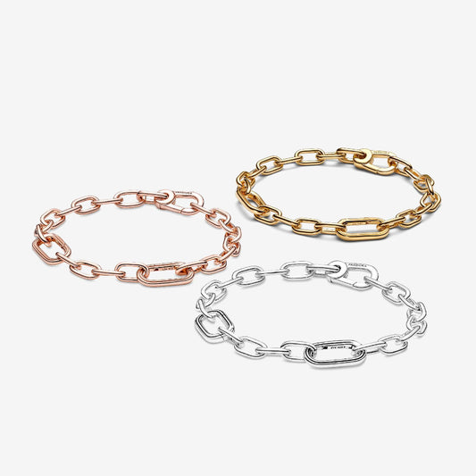 【ME】【ESSENCE】ME Silver Link Chain Bracelet  Small charm Compatible Gold rosegold 599662C00 589662C00 569662C00