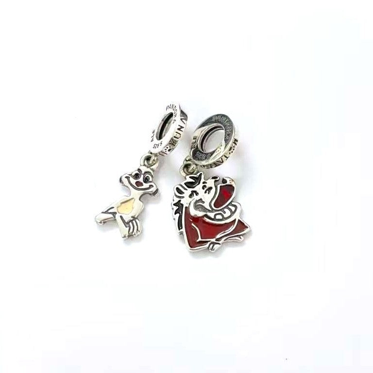 【Moments】Pan The Lion King Timon & Pumbaa Splittable Dangle Charm 793357C01 925 silver pandant 2in1