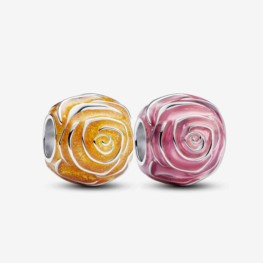 【Moments】 Pan Yellow /Pink Rose in Bloom Charm sterling silver Sterling silver 925 silver 793212C01 793212C02