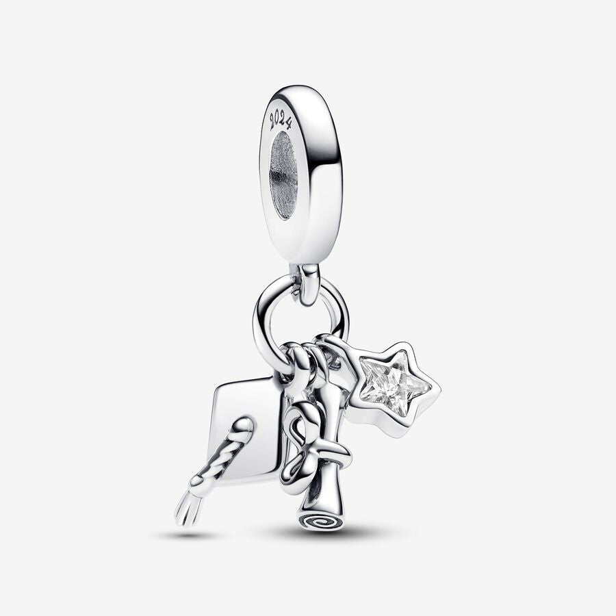 【Moments】PAN 2024 Graduation Triple Dangle Charm 793240C01 925 Sterling silver pendant