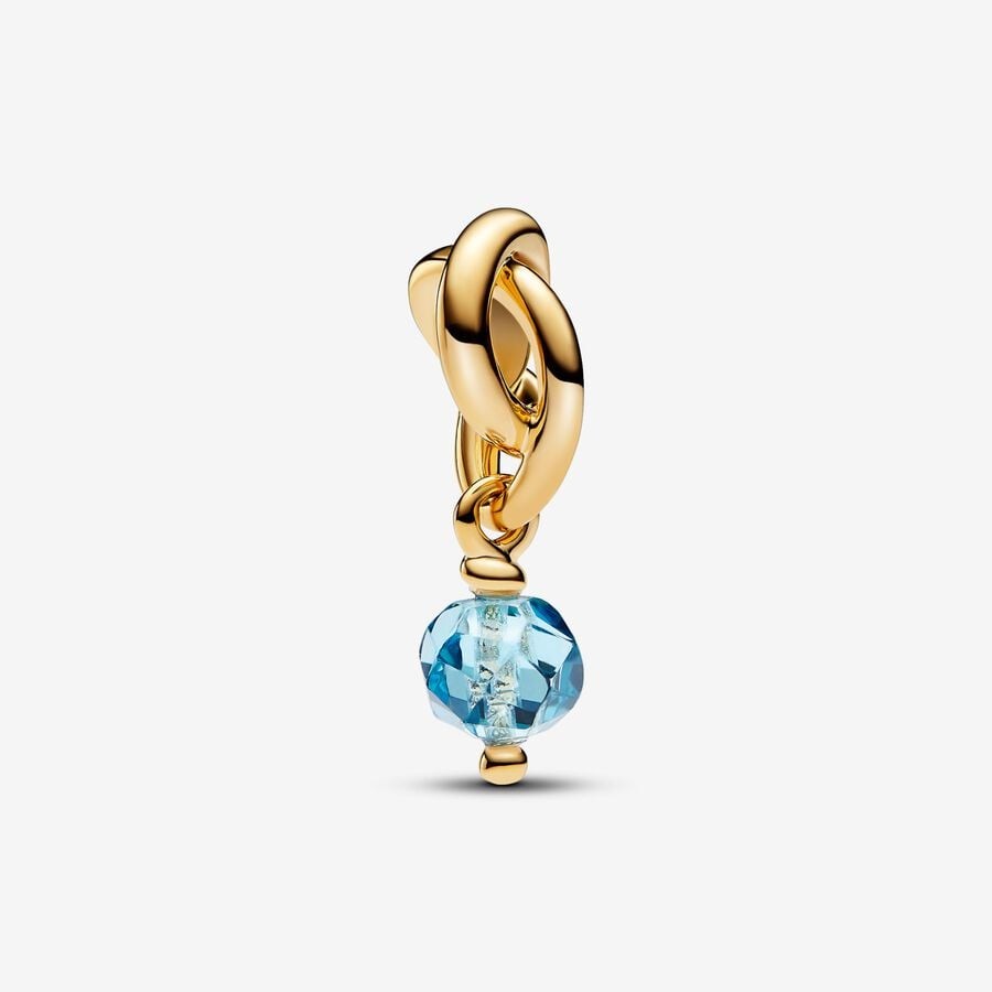 【ME/Moments】PAN Gold Eternity Circle Dangle Charm Pink red blue Green Lucky birthday Birthstones