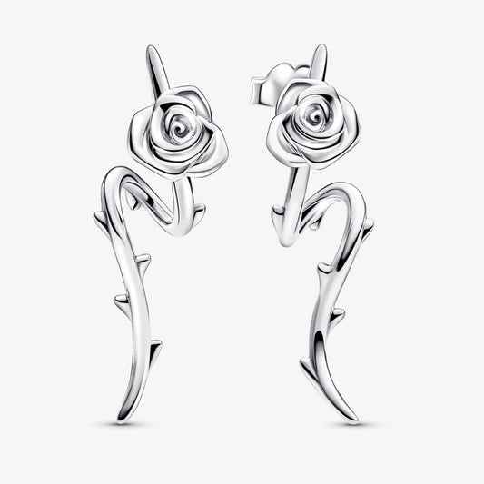 PAN Rose in Bloom Curved Stud Earrings 293214C00 Hypoallergenic