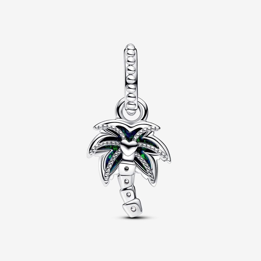 【Moments】Pan Opalescent Green Palm Tree Dangle Charm 793352C01 925 silver